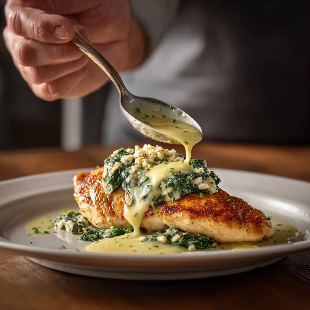Creamy Spinach & Cheese Stuffed Chicken Breast