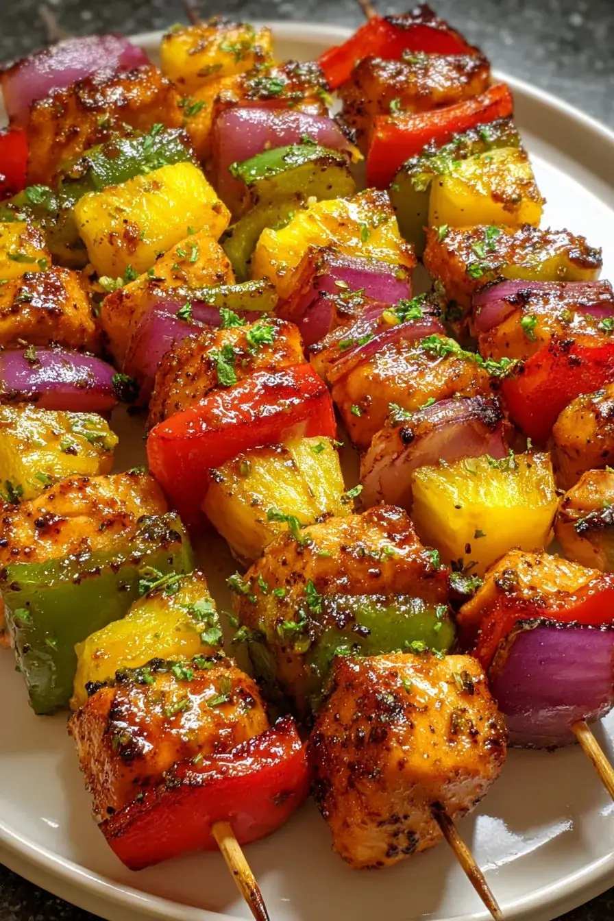 Hawaiian Pineapple Chicken Skewers