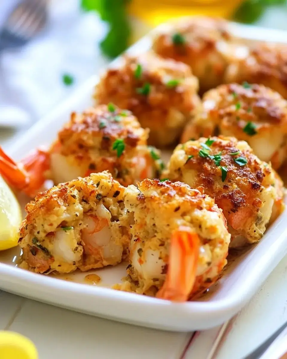 Baked Garlic Parmesan Shrimp Bombs