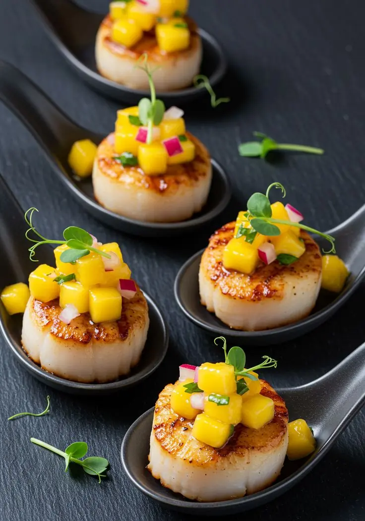 Seared Scallops with Mango Salsa