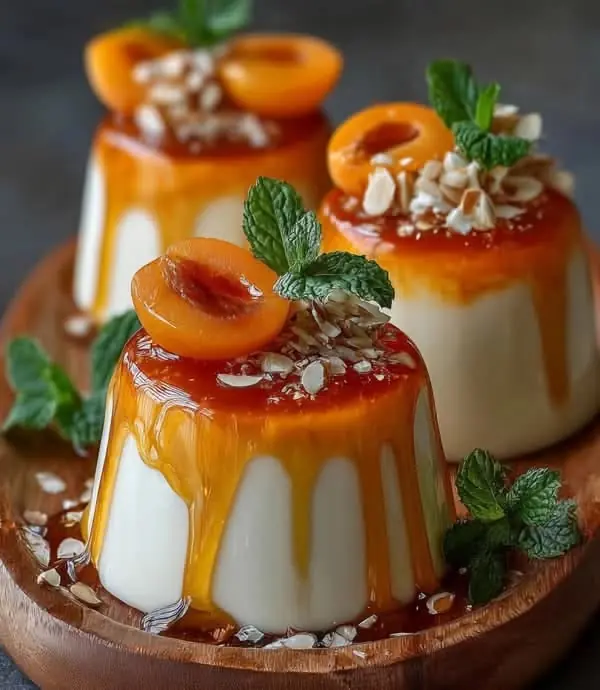 Apricot Honey Panna Cotta