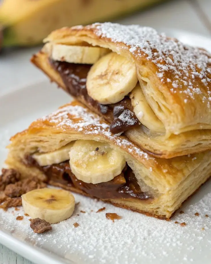 Banana Chocolate Puff Pastry Turnovers