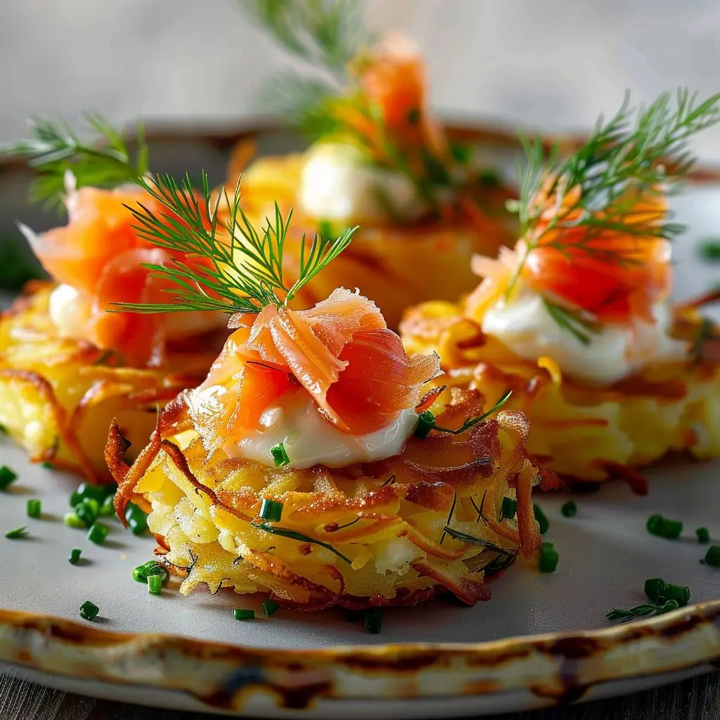 Smoked Salmon Potato Rosti Bites