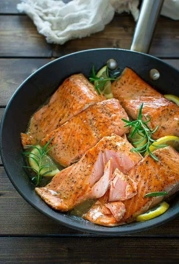 Lemon Rosemary Butter Salmon