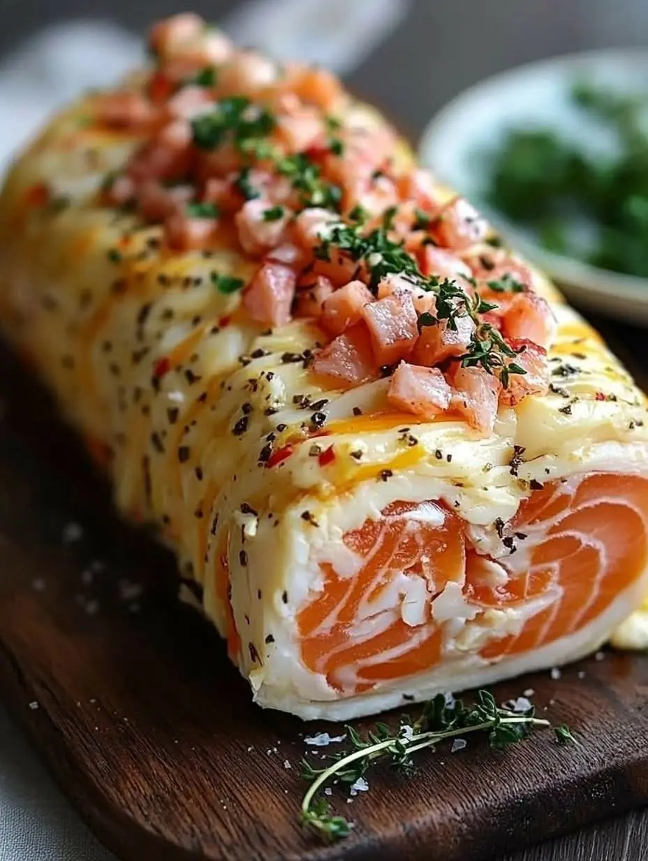 Cheesy Salmon Terrine Loaf with Cream Cheese