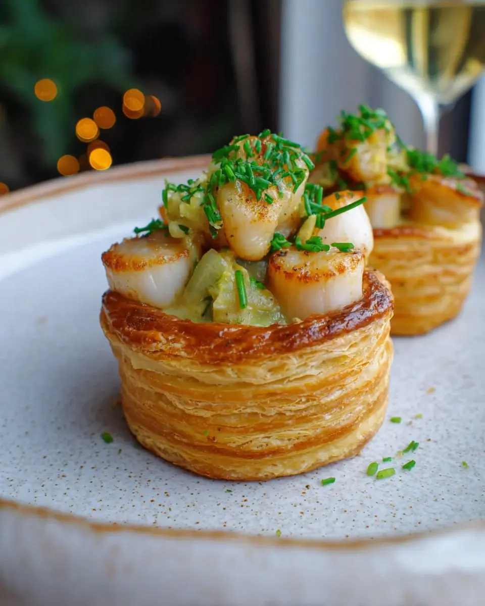 Seared Scallops in Puff Pastry Vol-au-Vent