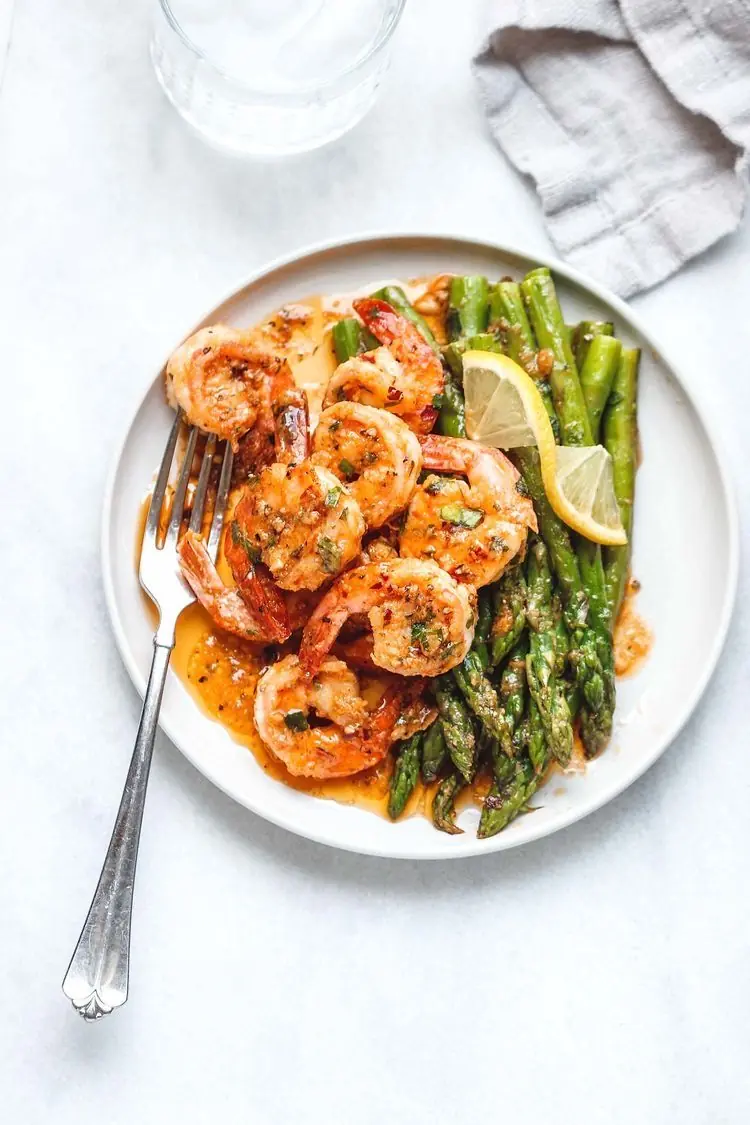 Garlic Butter Shrimp with Roasted Asparagus