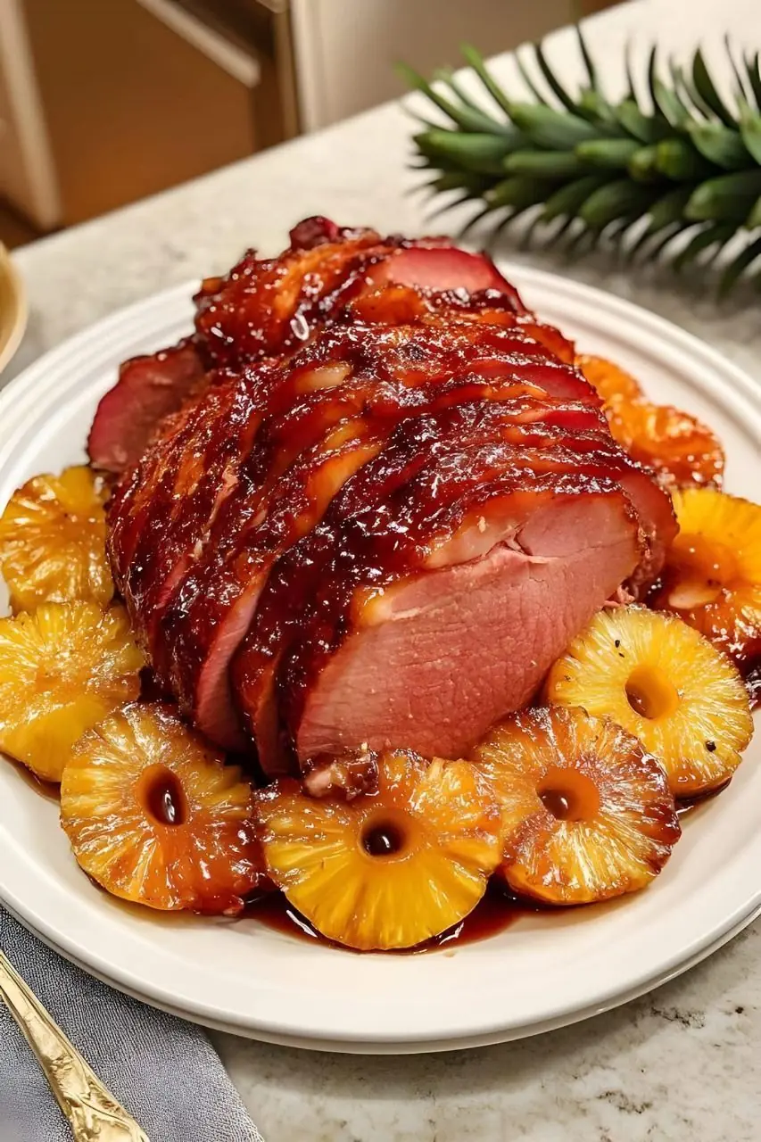 Brown Sugar Pineapple Glazed Ham