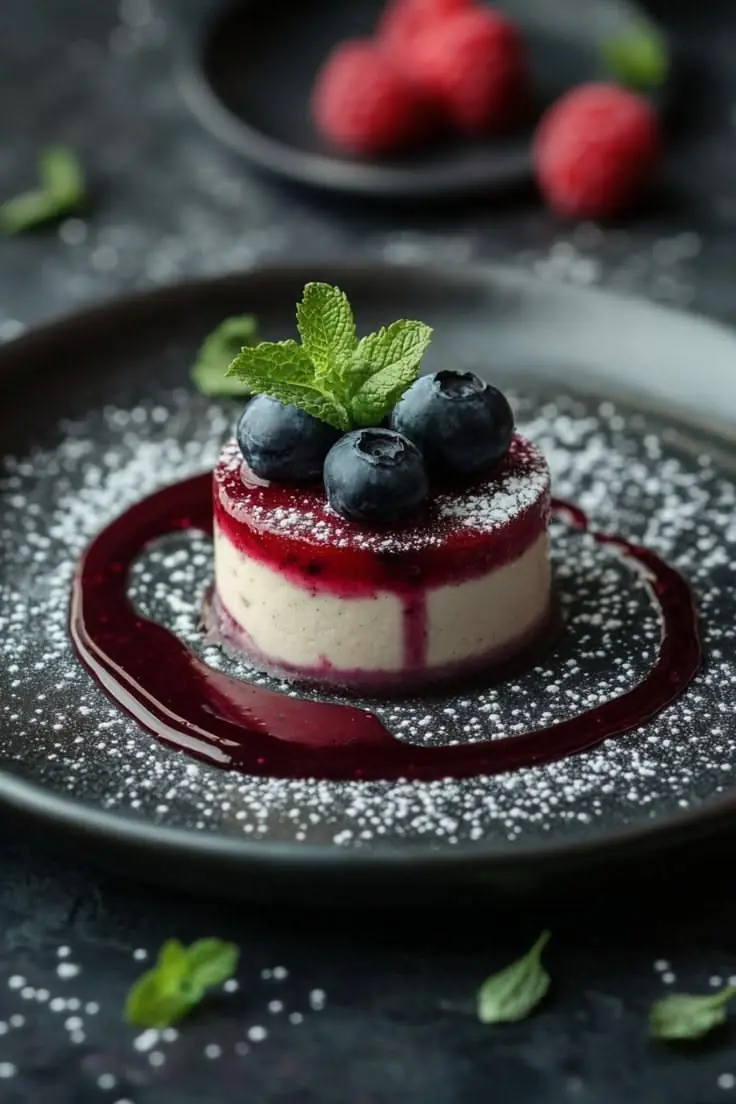 Blueberry Vanilla Panna Cotta