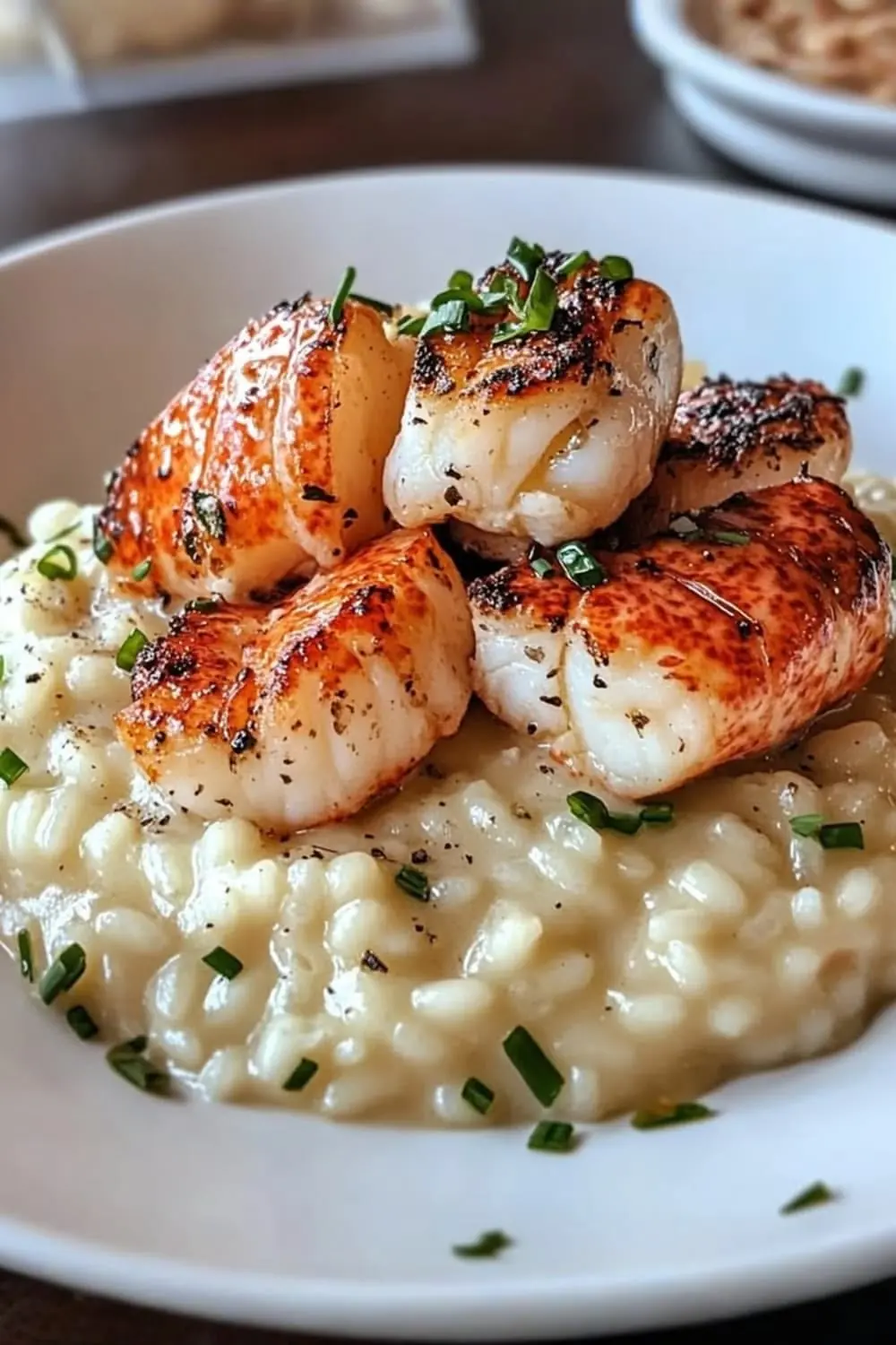 Pan-Seared Sea Scallops with Parmesan Risotto