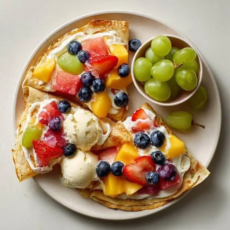 Fresh Fruit Dessert Crepes