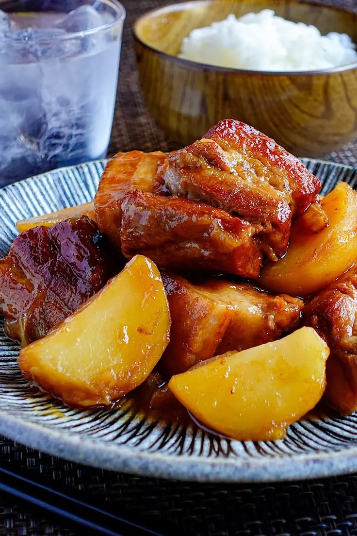 🍖 Japanese Braised Pork Belly with Potatoes (Niku Jaga Style)
