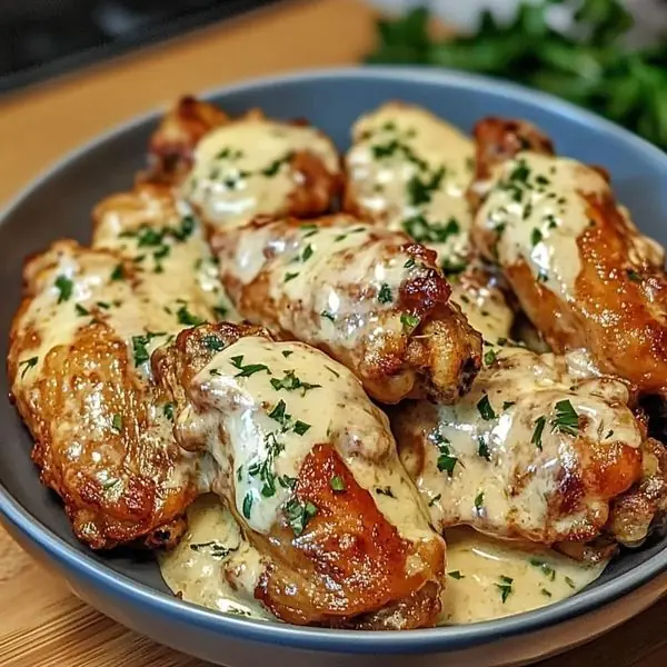 🍗 Creamy Garlic Parmesan Chicken Wings