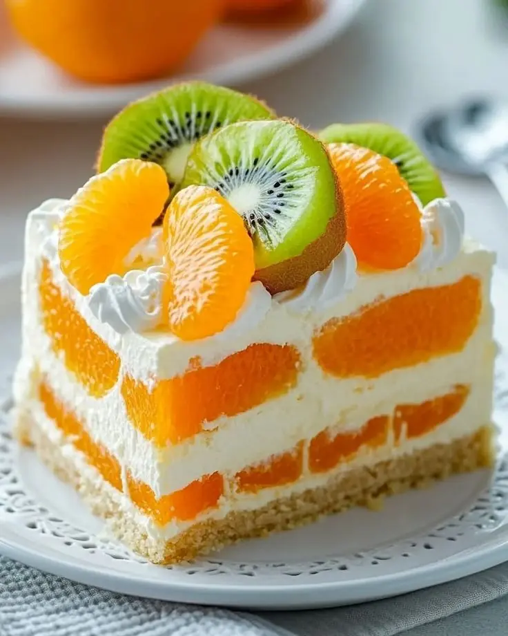Tropical Mandarin Kiwi Cream Cake