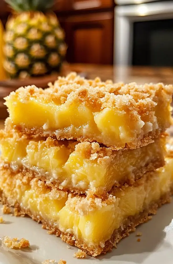 Pineapple Crumble Bars πβ¨