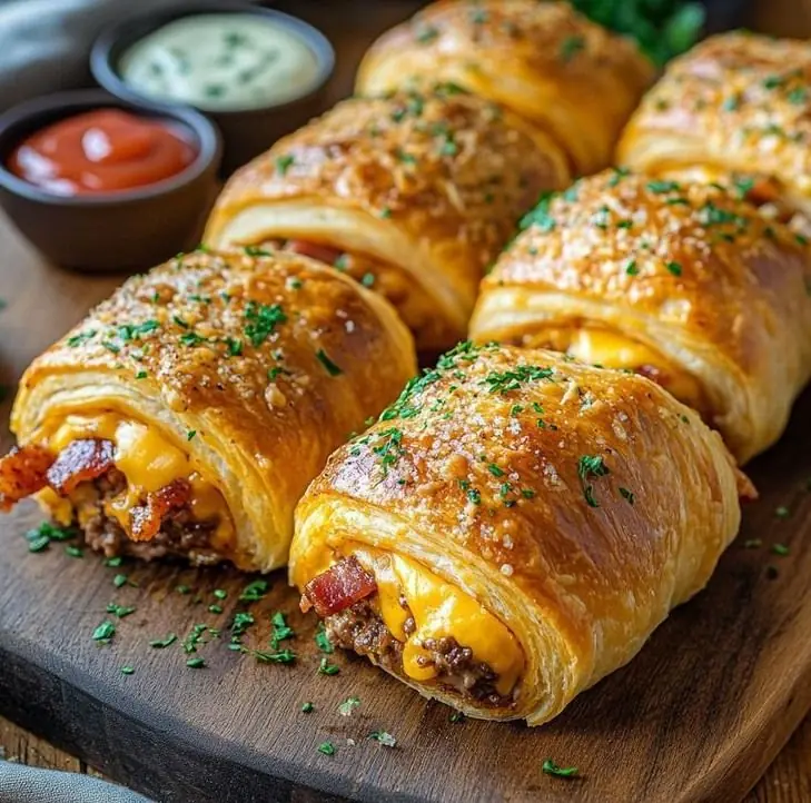 Bacon Cheeseburger Crescent Rolls 🥓🧀🥐