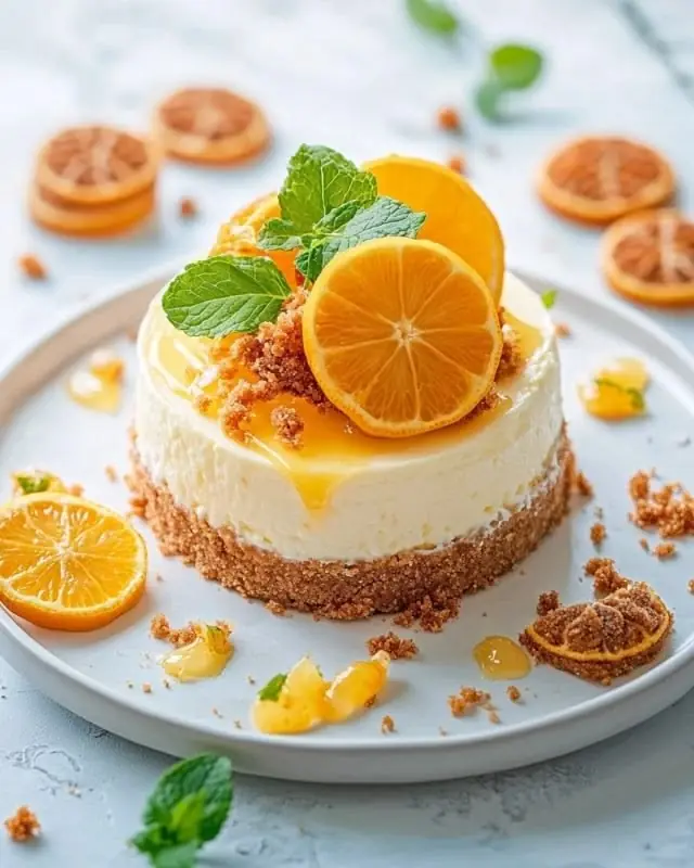 Mini Orange Cheesecake with Citrus Glaze 🍊🍰✨