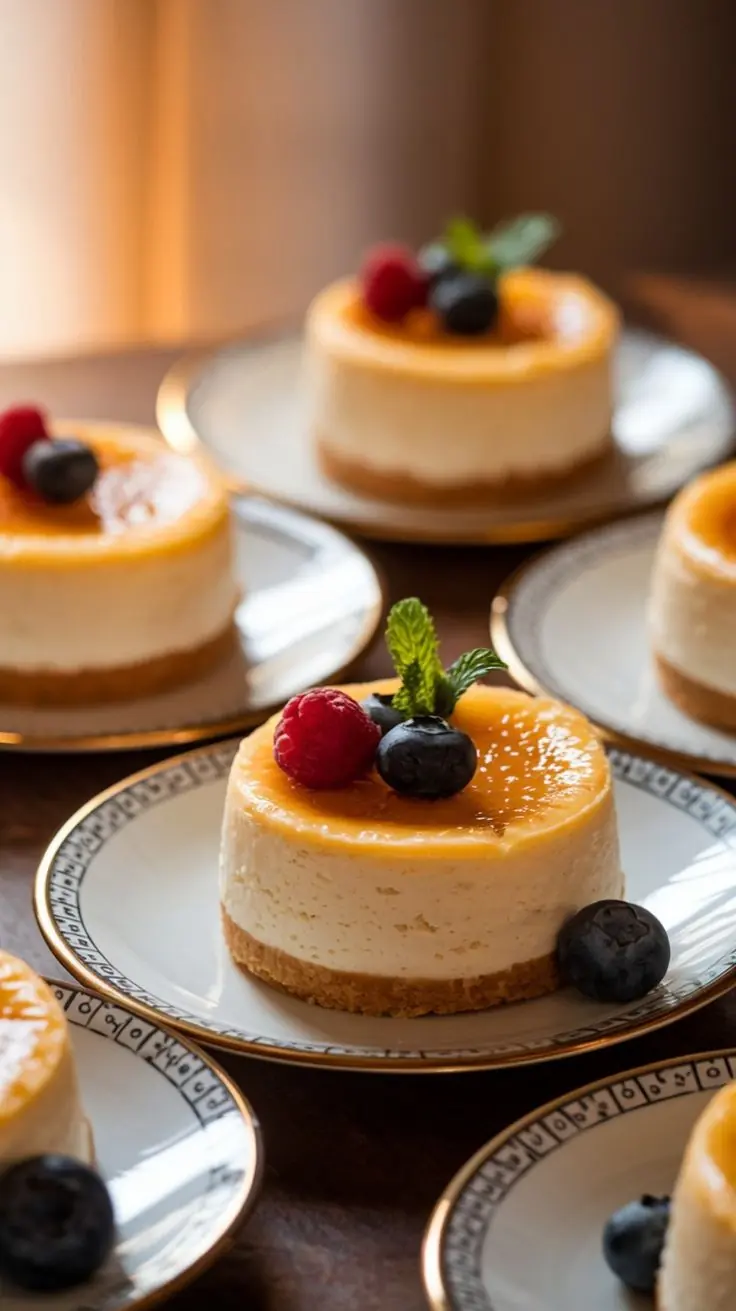 Mini Caramel Cheesecakes 🍮🧀
