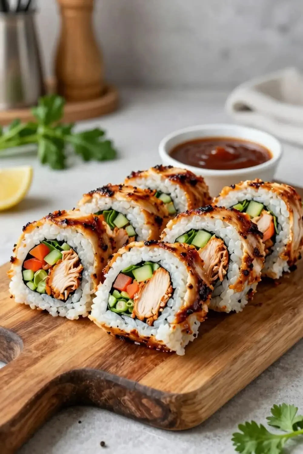 Teriyaki Chicken Sushi Roll 🍣🍗🥒