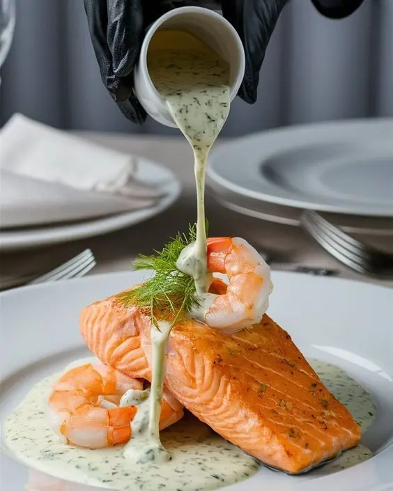 Creamy Dill Salmon & Shrimp 🐟🦐