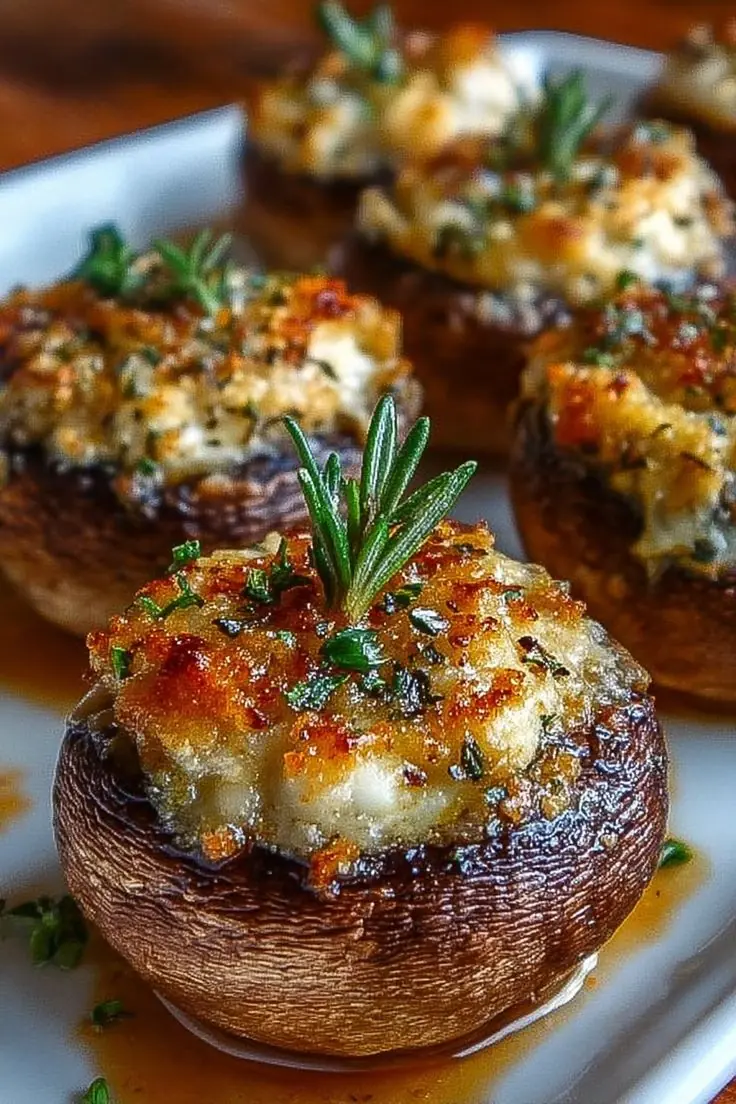 Garlic Parmesan Stuffed Mushrooms 🍄🧄🧀