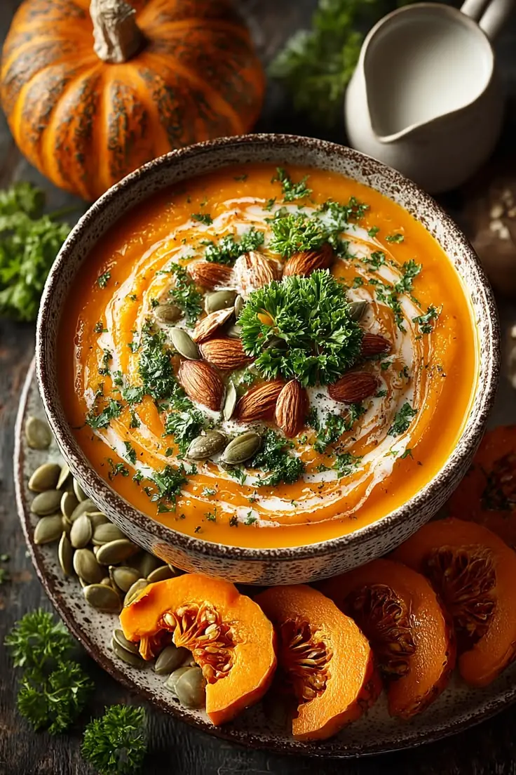 Creamy Roasted Pumpkin Soup 🎃🥣