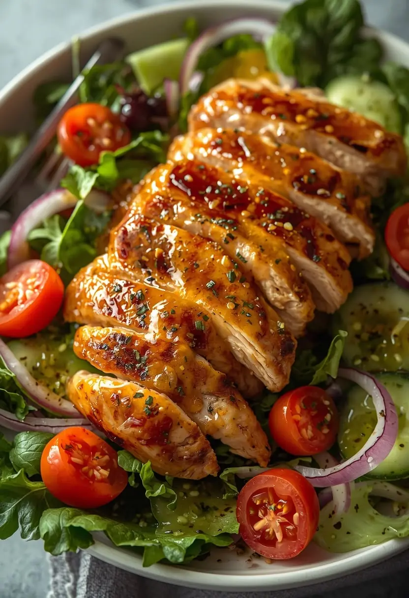 Honey Garlic Chicken Salad Bowl ๐ฅ๐