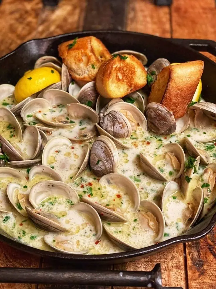 Creamy Garlic Butter Clams