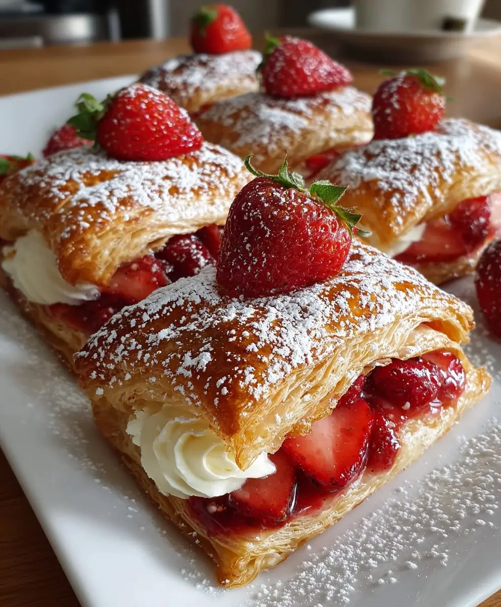 Strawberry Cream Puff Pastries