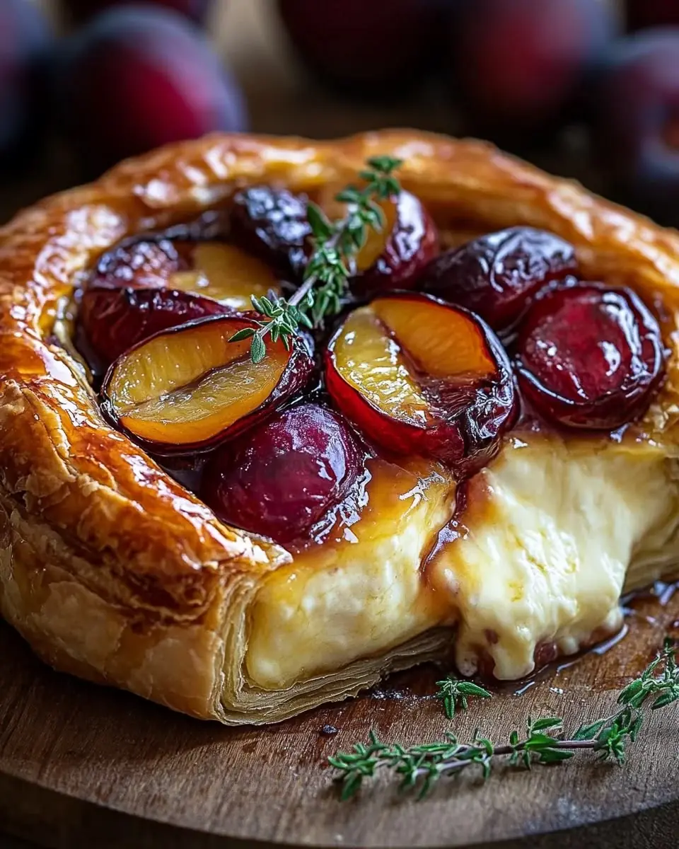 Plum & Brie Puff Pastry Tart