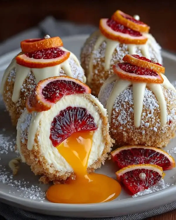 Blood Orange Cheesecake Lava Bombs