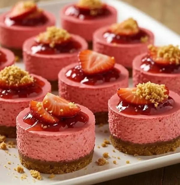 Mini Strawberry Cheesecake Bites