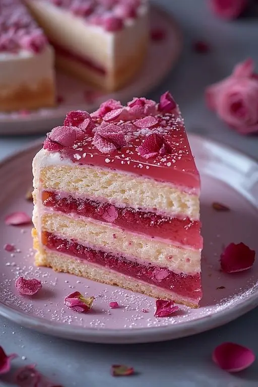 Raspberry Rose Layer Cake