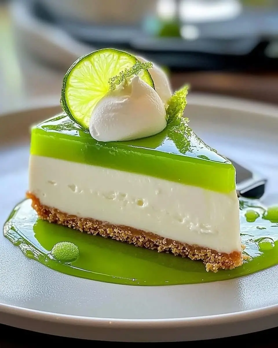 🍈 No-Bake Key Lime Cheesecake with Lime Jelly