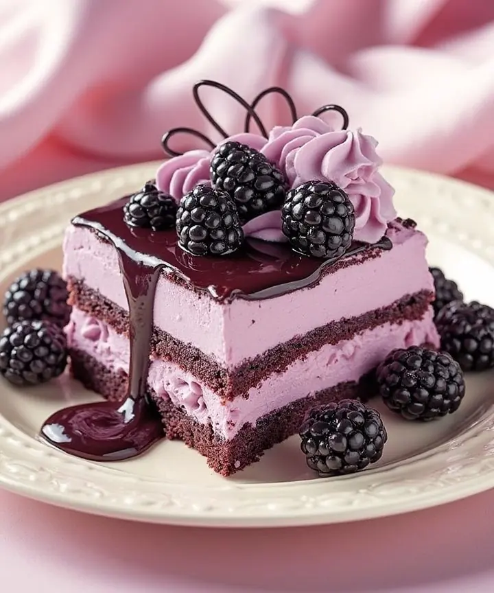 🫐 Blackberry Chocolate Mousse Cake