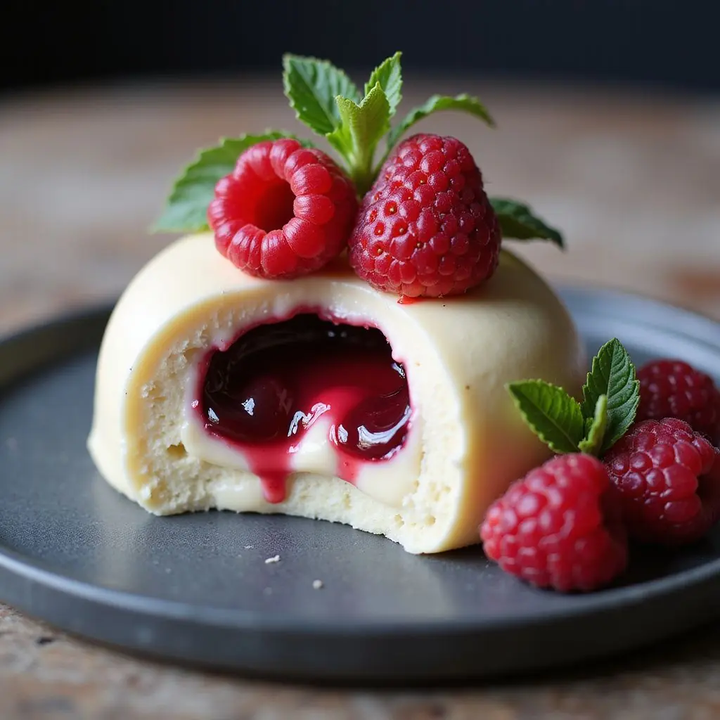 🍓 White Chocolate Raspberry Lava Mousse Cakes