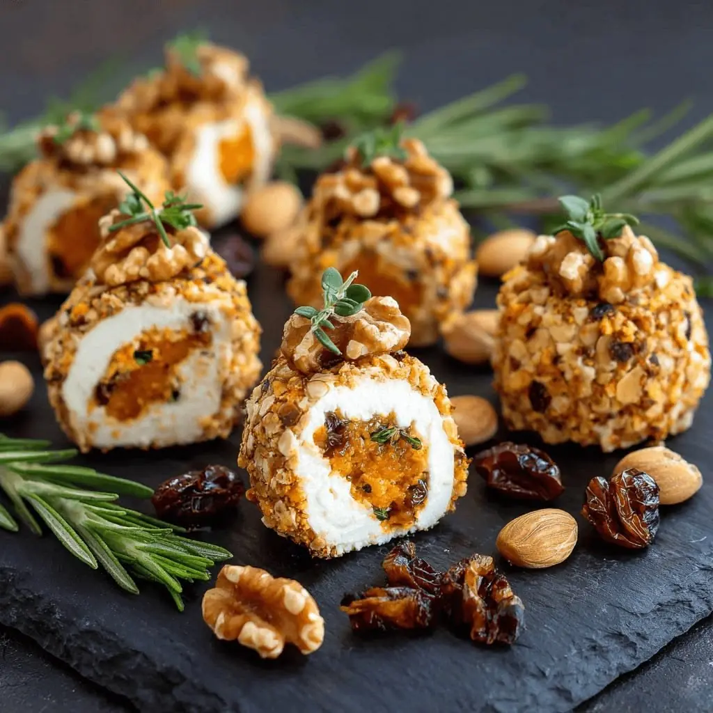 🧀 Apricot Walnut Goat Cheese Truffles