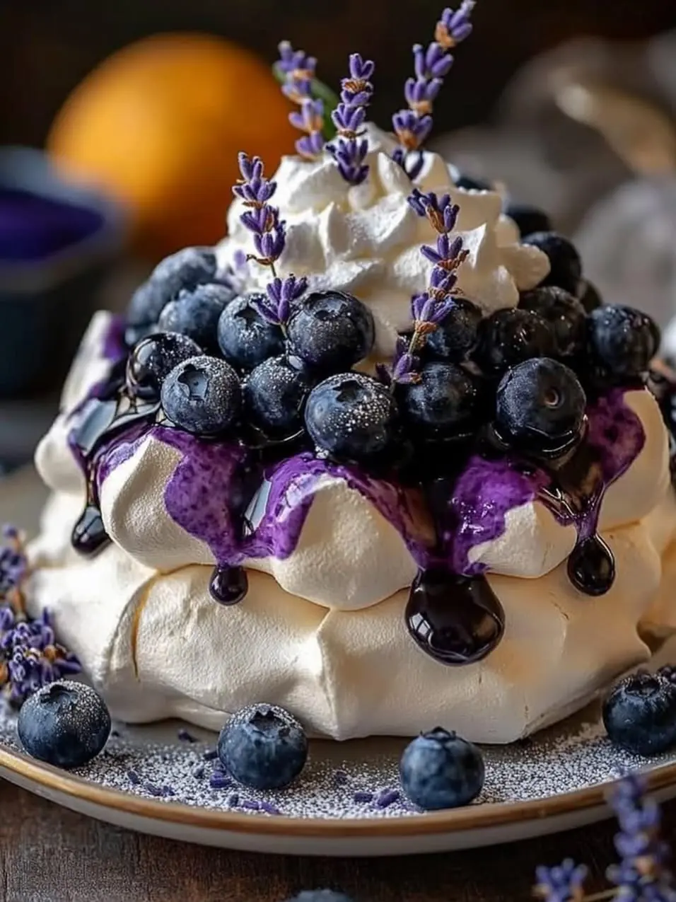 🫐 Blueberry Lavender Mini Pavlovas