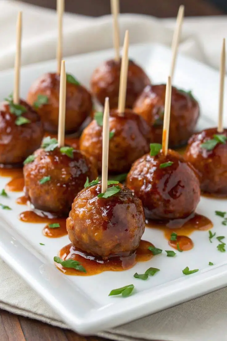 🍖 Honey Garlic Glazed Meatball Bites