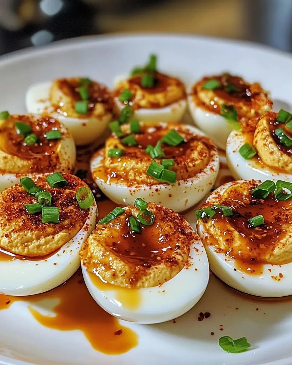 🌶️ Chili Honey Deviled Eggs