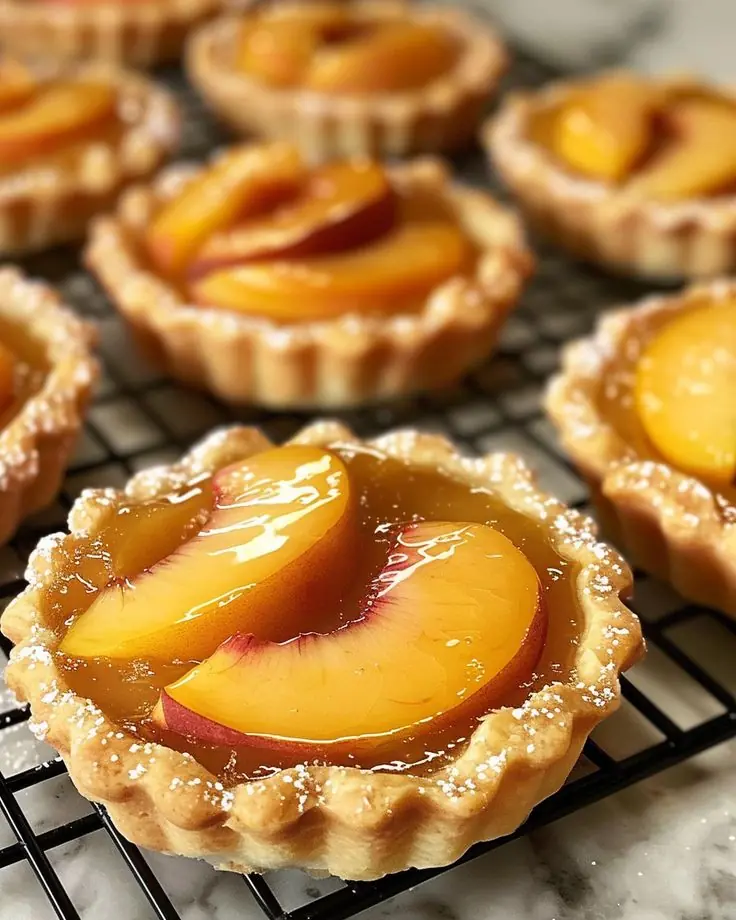 Mini Peach Custard Tarts