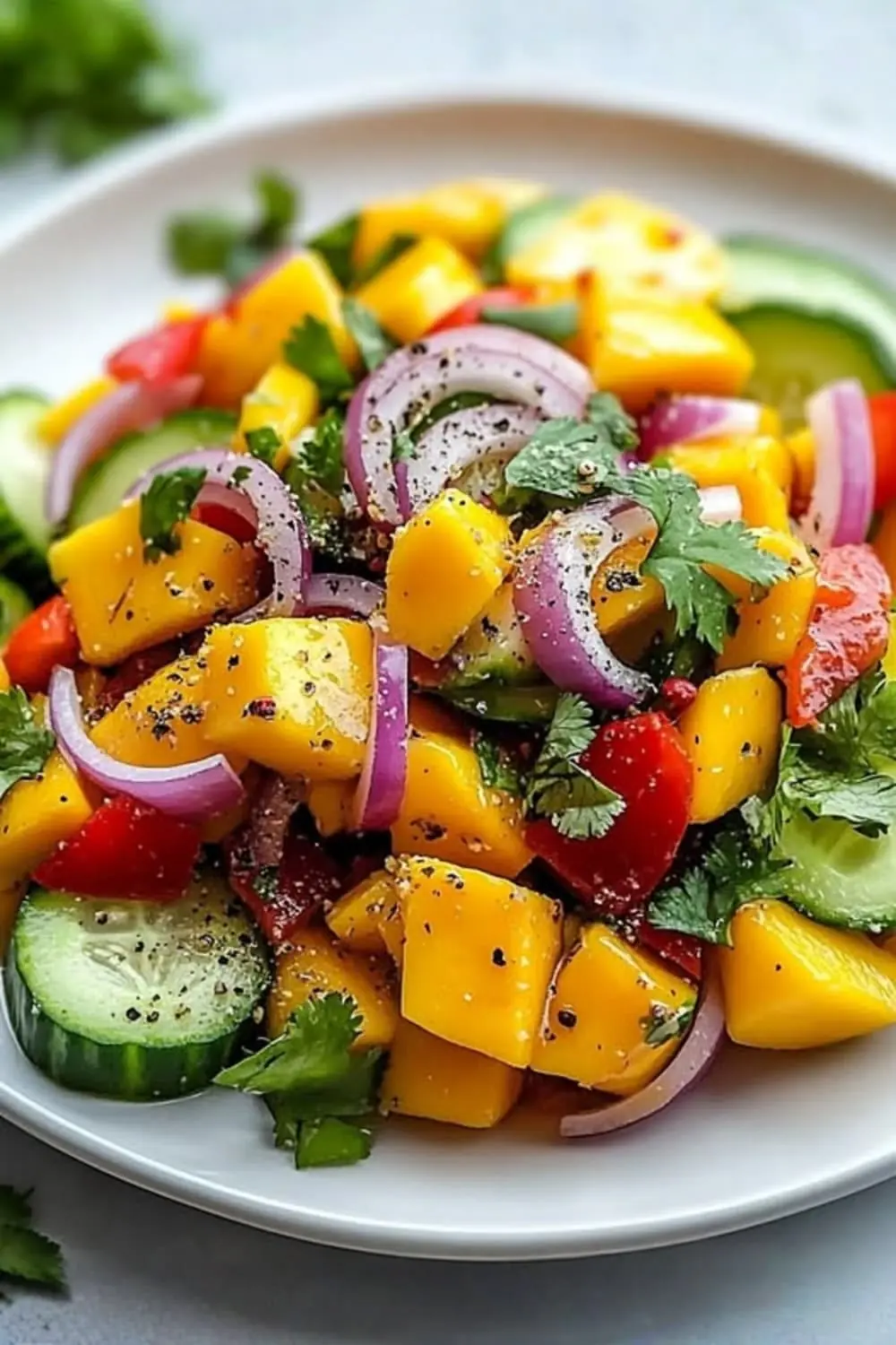 Fresh Mango Cucumber Salad