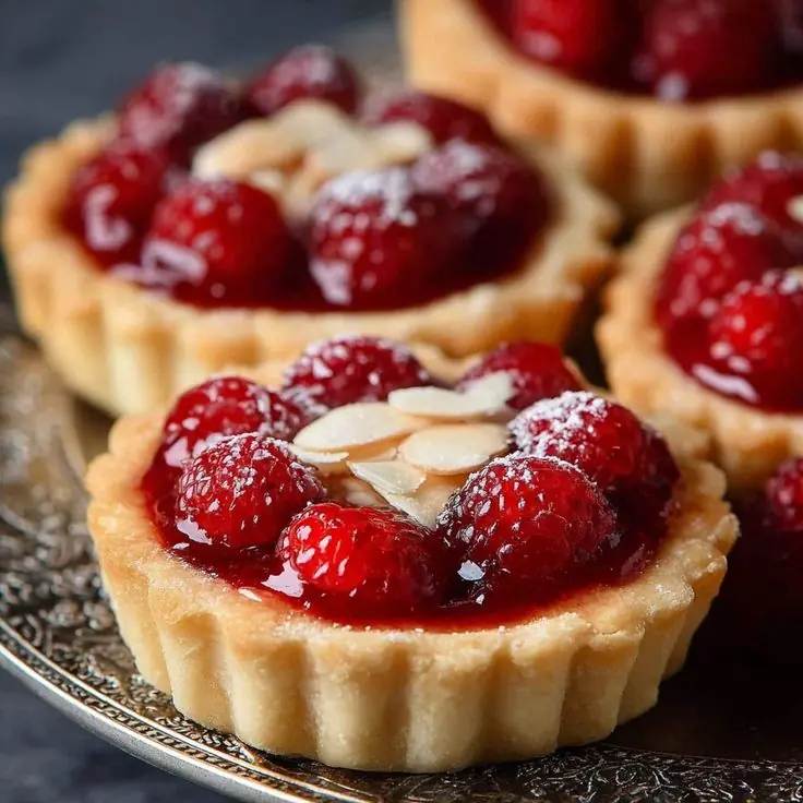 Mini Raspberry Almond Tartlets
