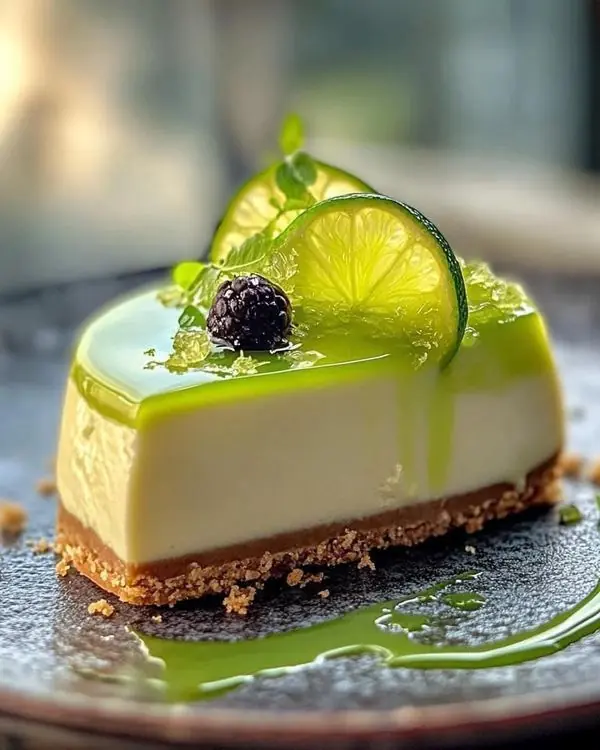 Key Lime Cheesecake with Lime Glaze
