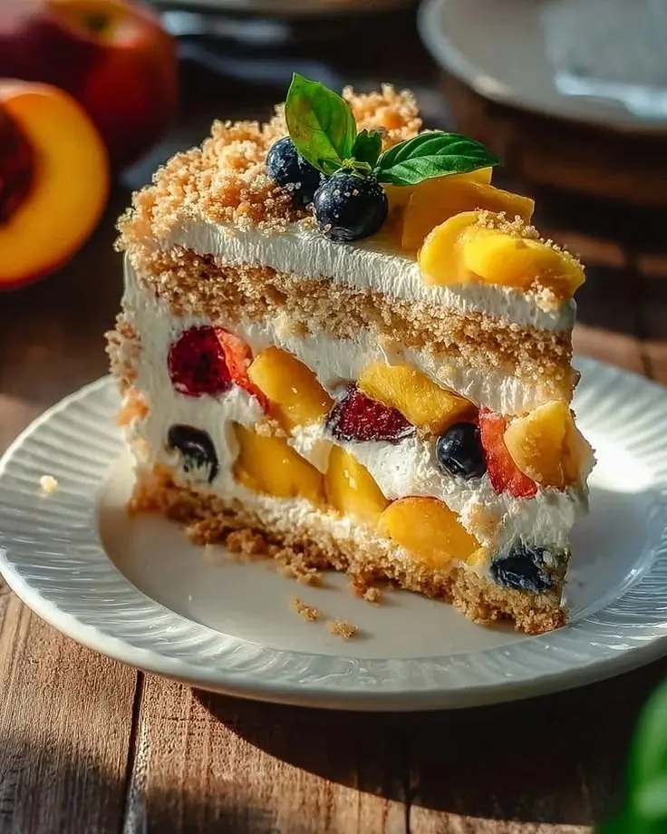 No-Bake Summer Fruit Cheesecake