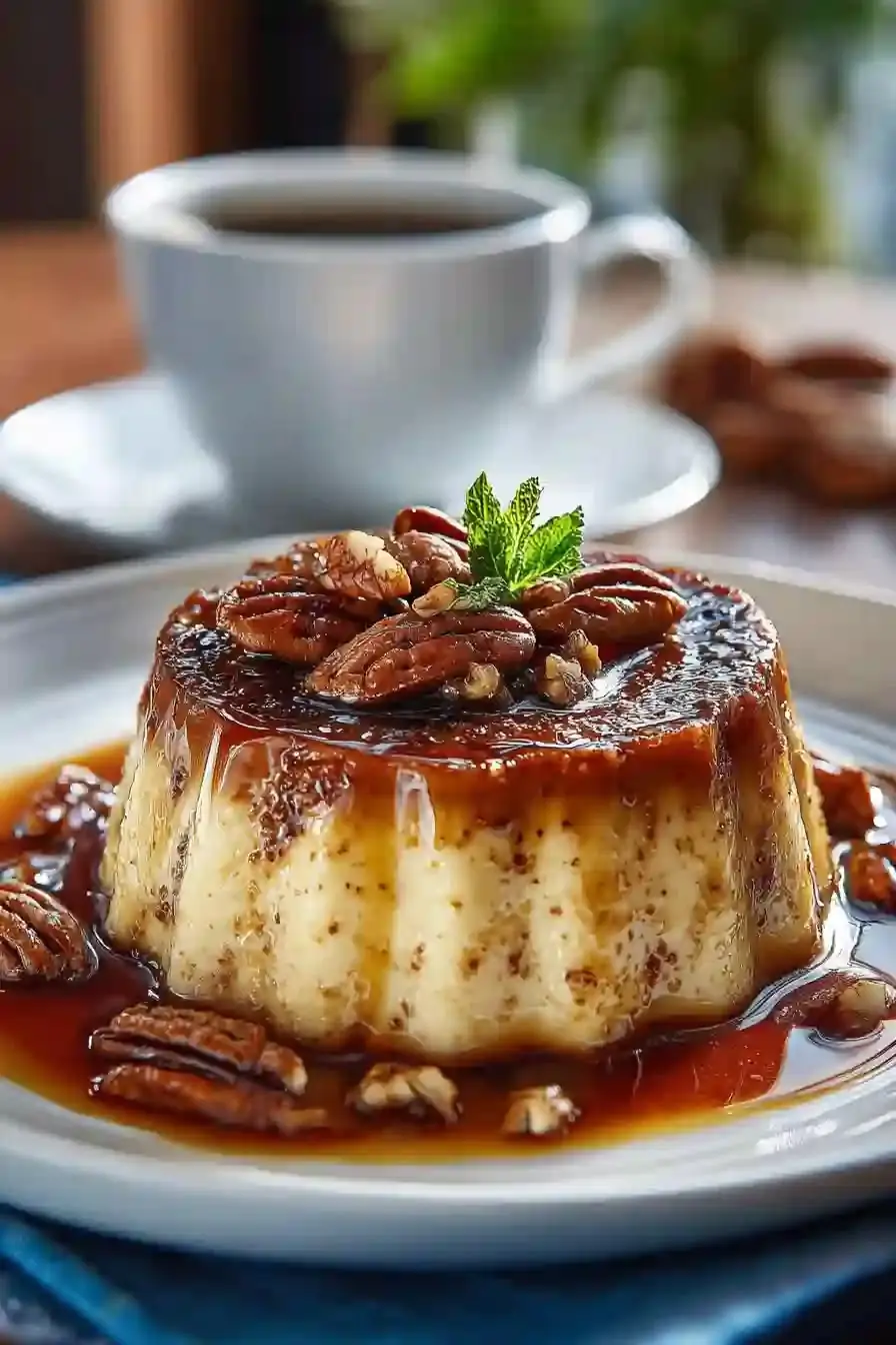 Maple Pecan Bread Pudding with Bourbon Caramel Sauce