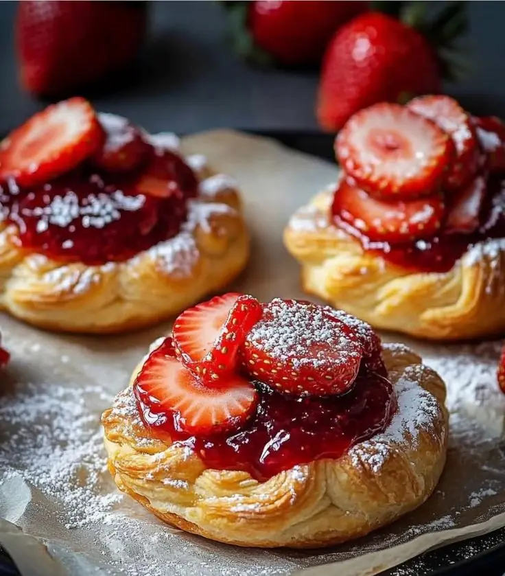 Strawberry Cream Cheese Danish Pastries