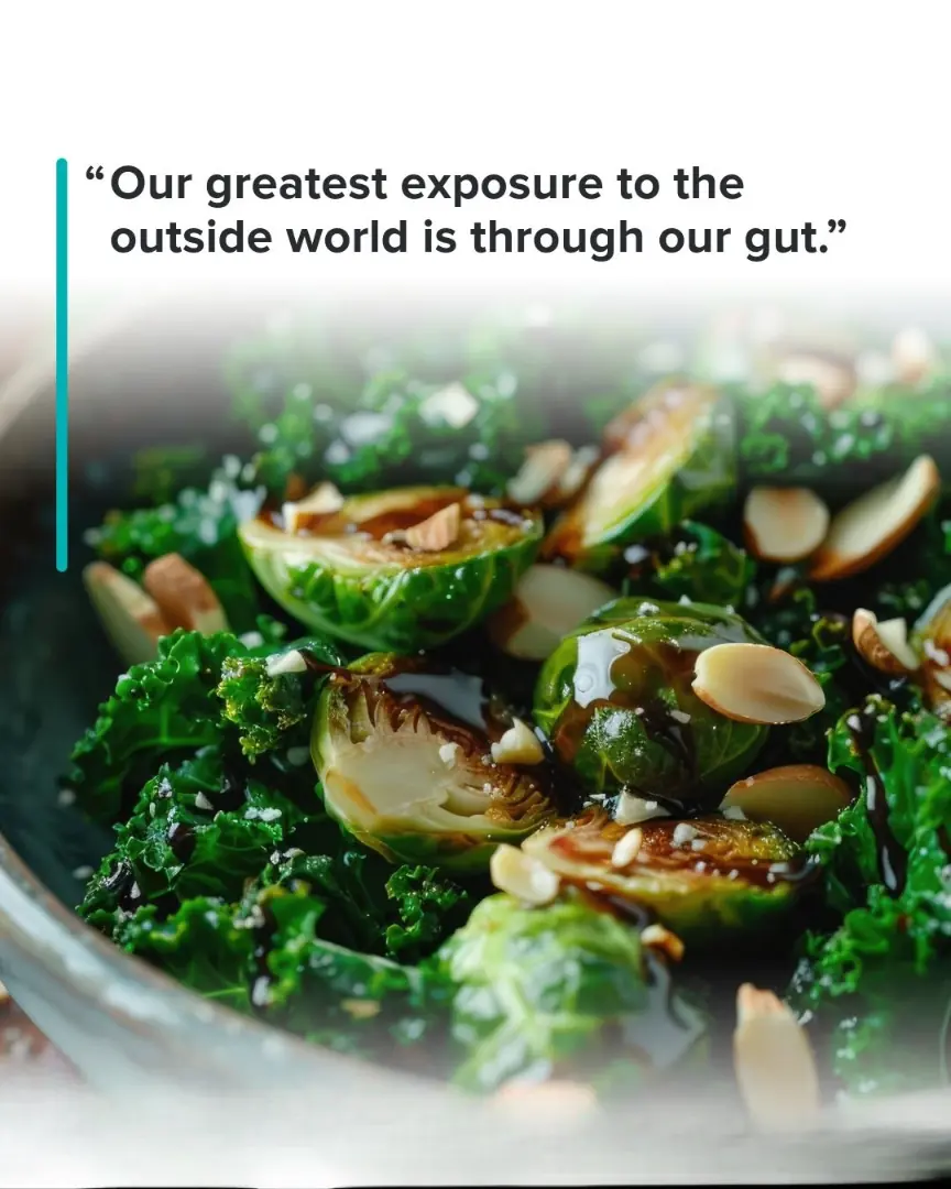 There is a receptor in our gut that is activated by the phytonutrients found in cruciferous vegetables that boosts immune function.