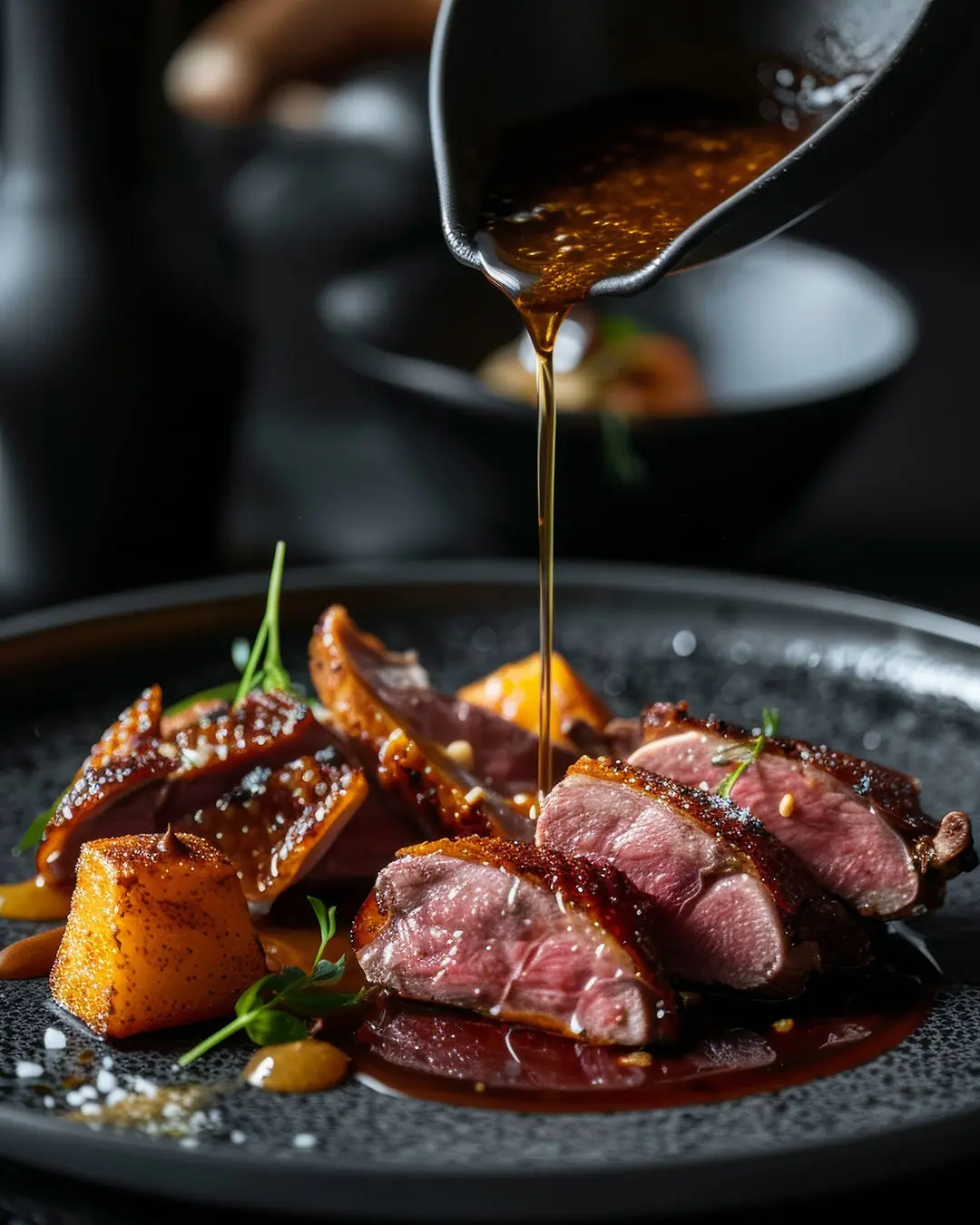 Roasted Duck with Orange-Port Wine Glaze