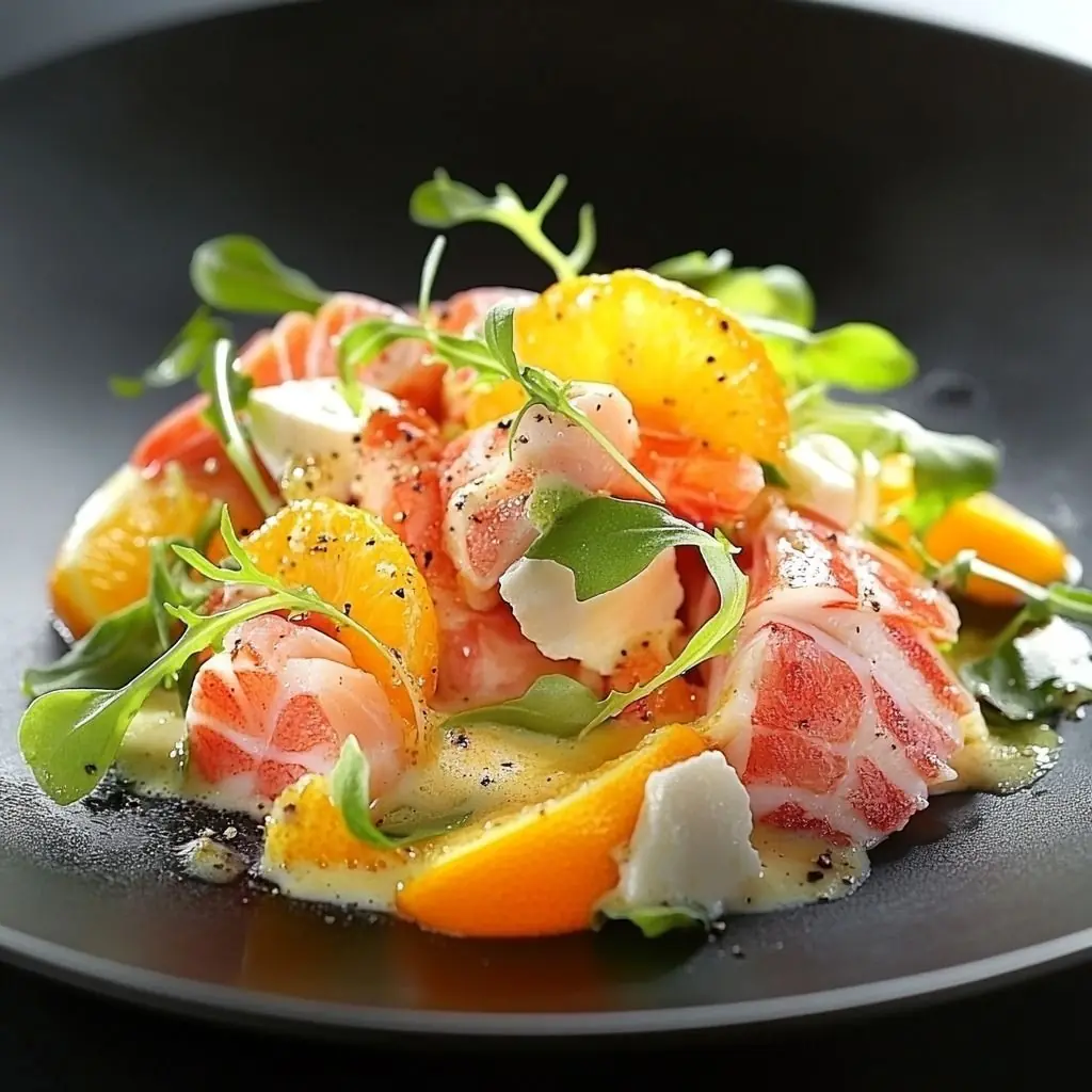 Citrus Crab & Burrata Salad with Orange Champagne Vinaigrette
